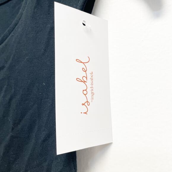 Isabel By Ingrid & Isabel Black Sleeveless Ruched Side Tie Tank Maternity Top XS - Picture 4 of 6